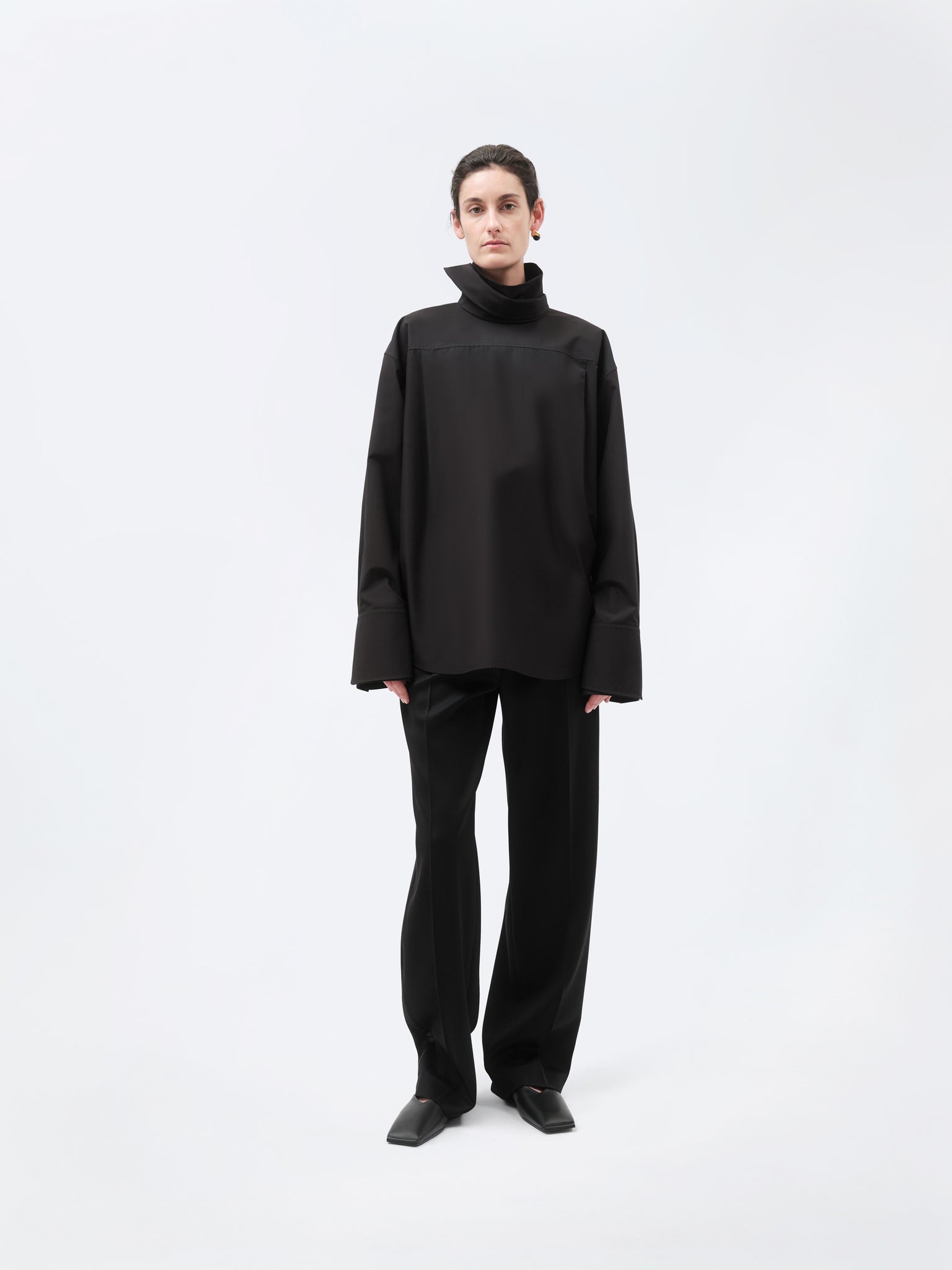 Chemise orchidée en popeline légère