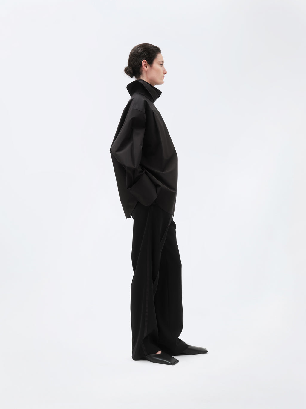Chemise orchidée en popeline légère