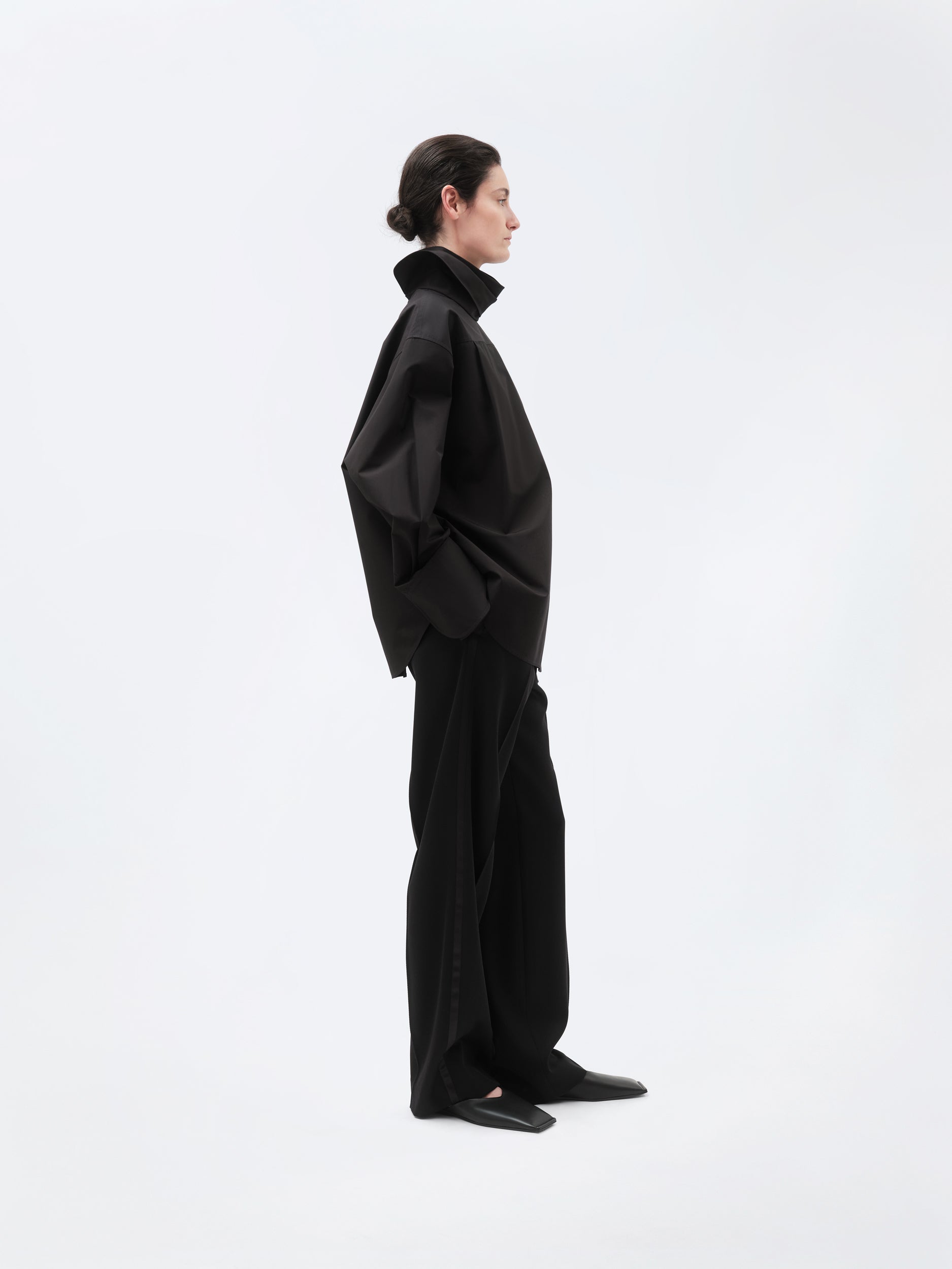 Chemise orchidée en popeline légère