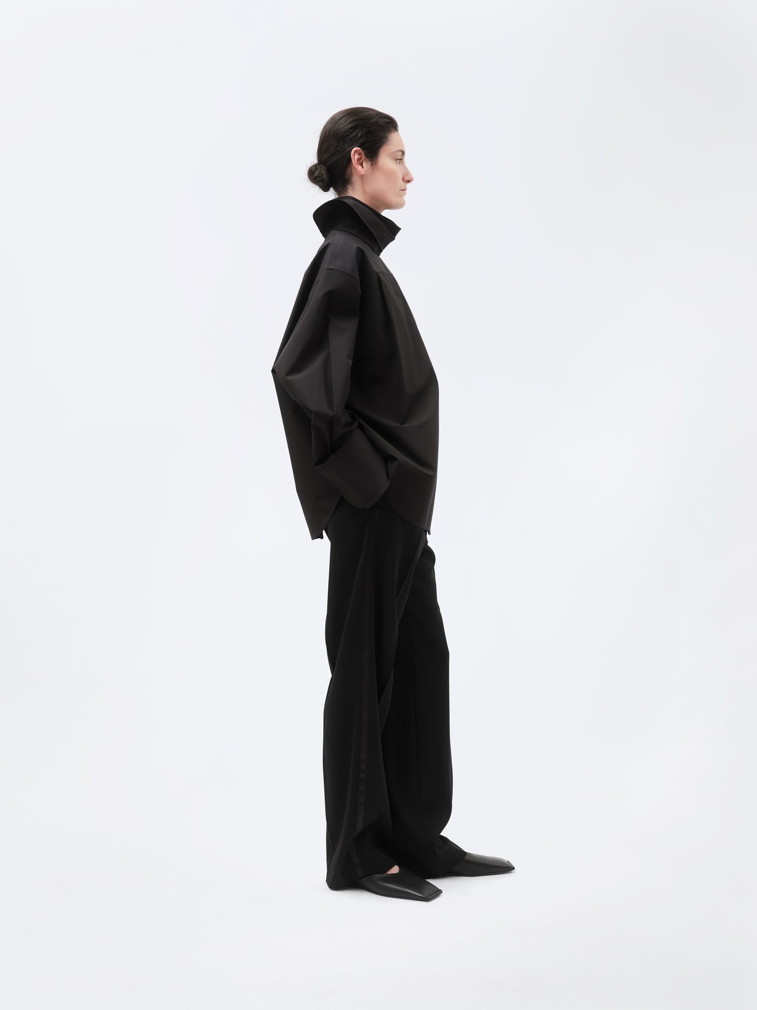 Chemise orchidée en popeline légère