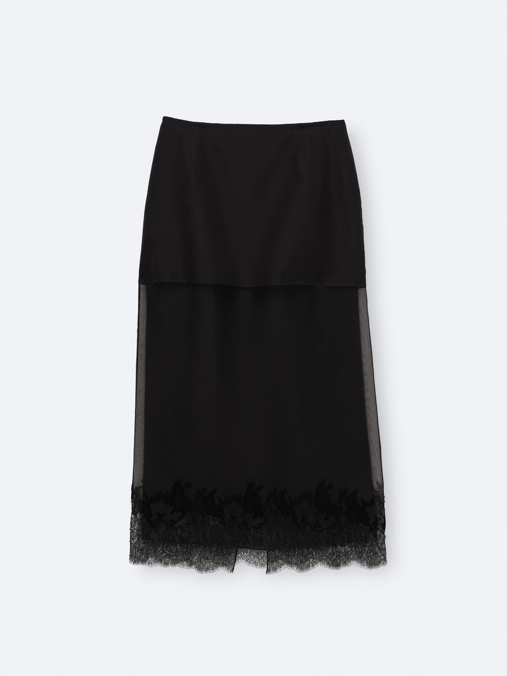 Sheer lingerie skirt in silk organza