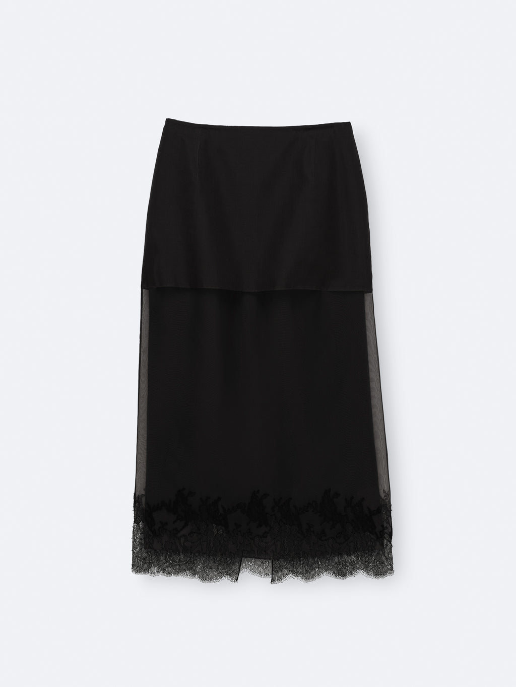 Sheer lingerie skirt in silk organza