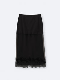 Sheer lingerie skirt in silk organza