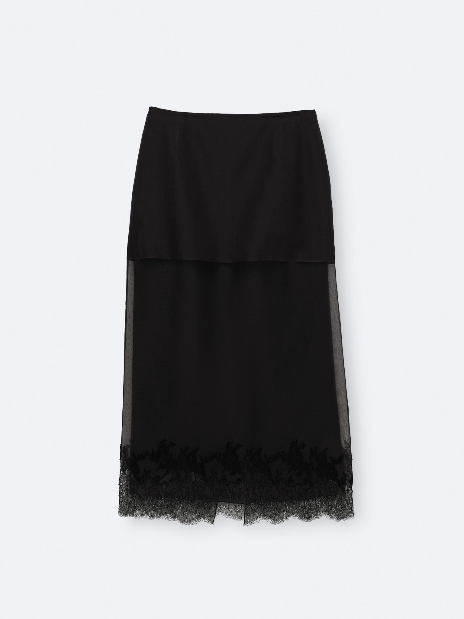 Sheer lingerie skirt in silk organza