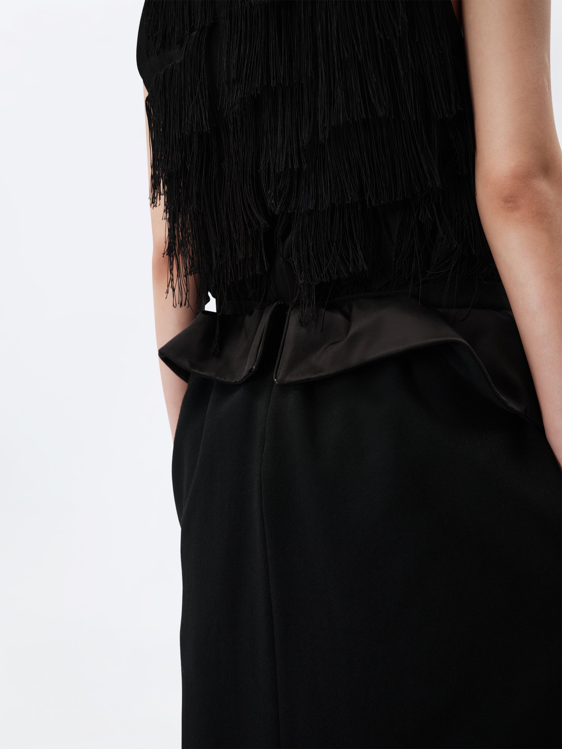 Soft orchid skirt in wool canvas