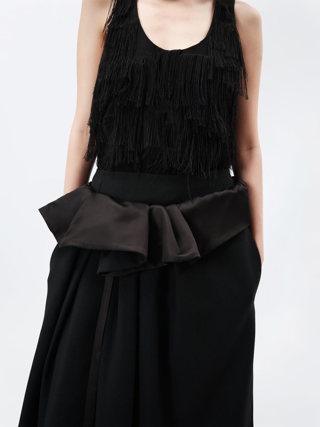 Soft orchid skirt in wool canvas