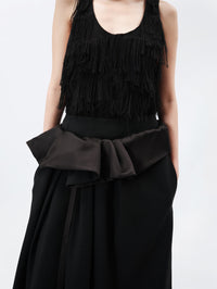 Soft orchid skirt in wool canvas