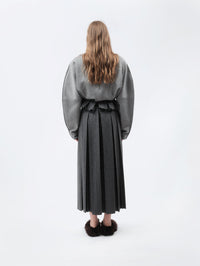 Pleated skirt in flannel