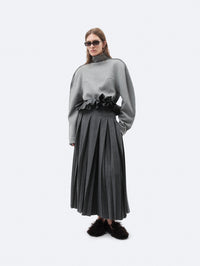 Pleated skirt in flannel