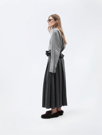Pleated skirt in flannel