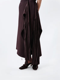 Ribbon skirt in wool canvas