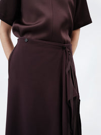 Ribbon skirt in wool canvas