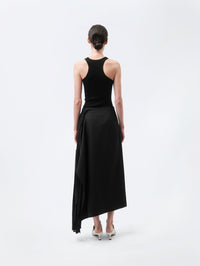 Ribbon skirt in grain de poudre