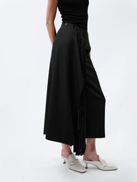 Ribbon skirt in grain de poudre