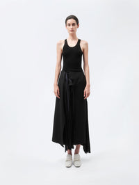 Ribbon skirt in grain de poudre