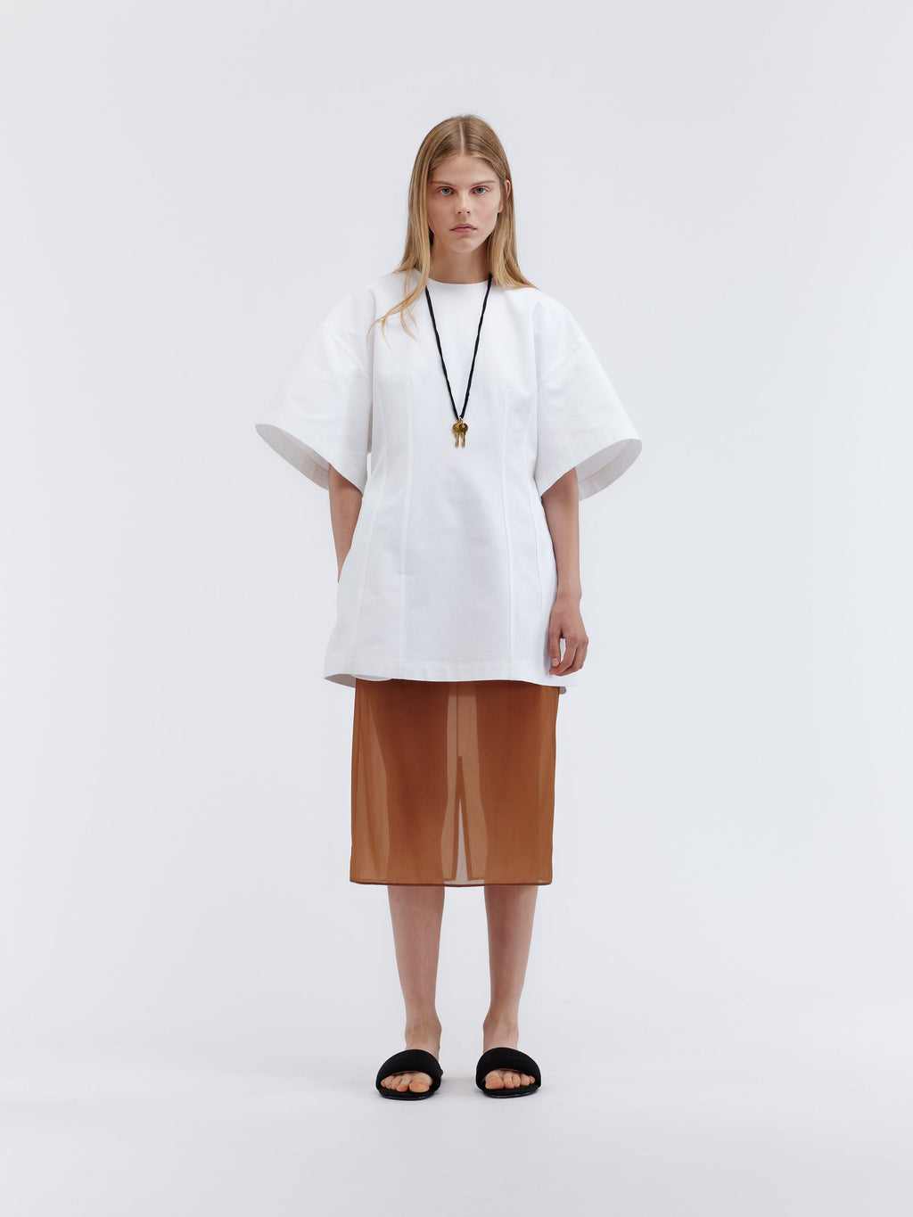 Jupe transparente en jersey nylon