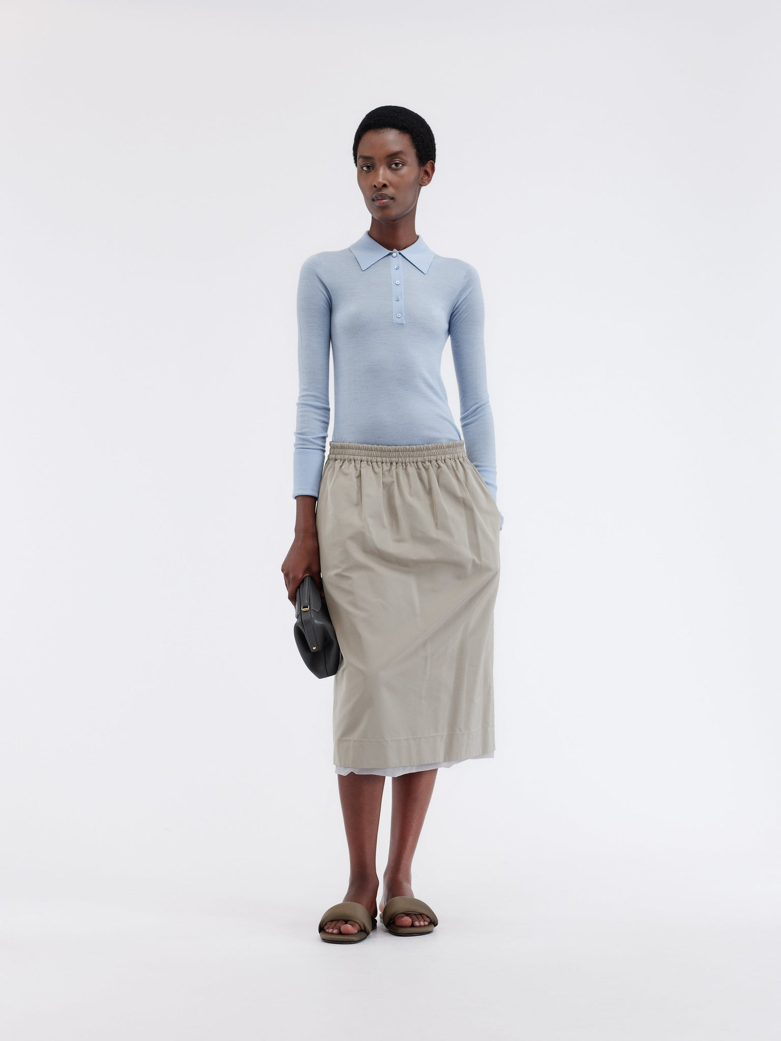 Pull polo en mérinos extra-fin