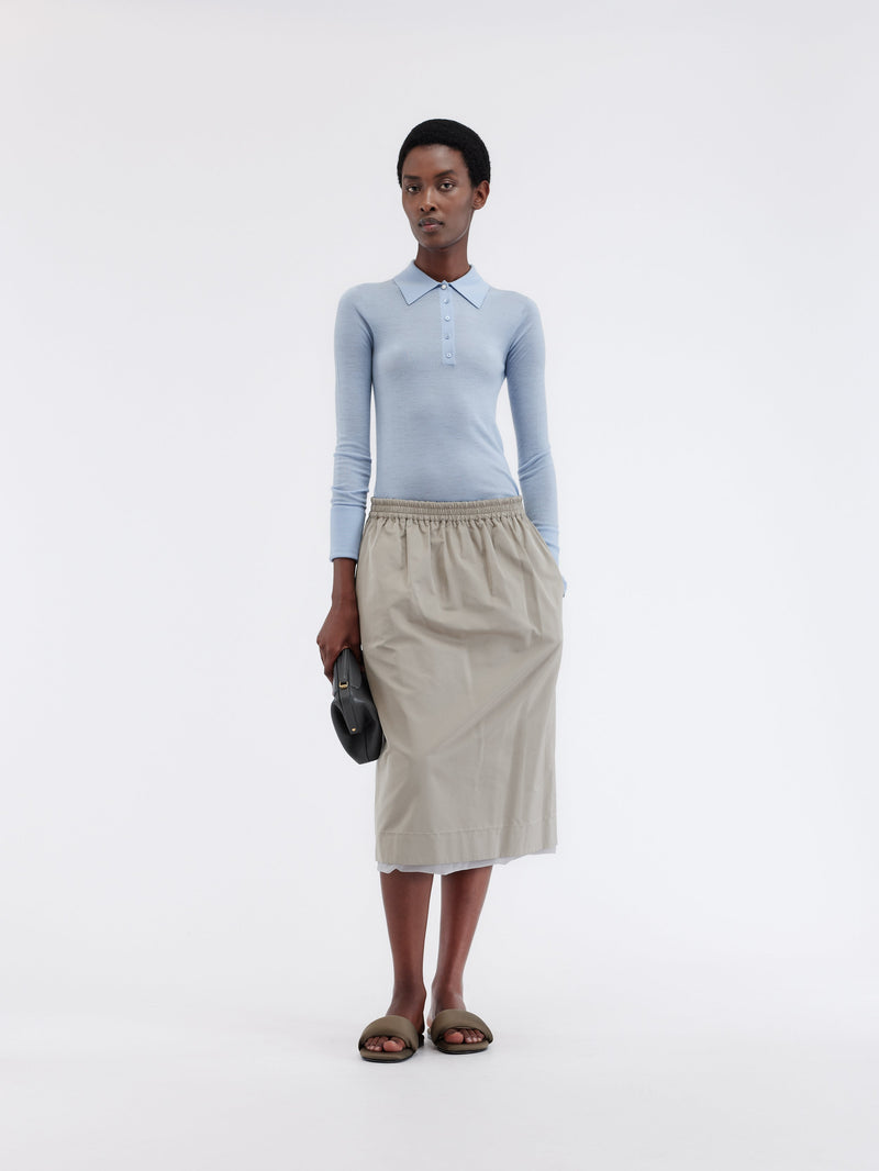 Pull-on skirt in duchesse