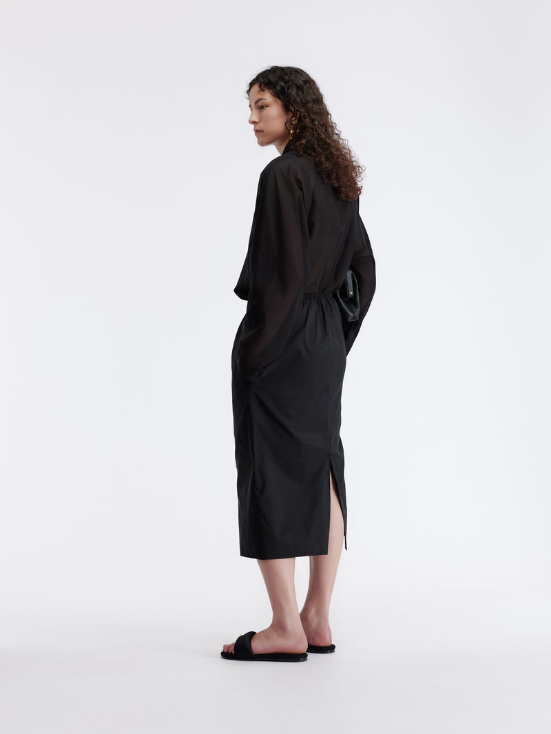 Pull-on skirt in sport taffeta