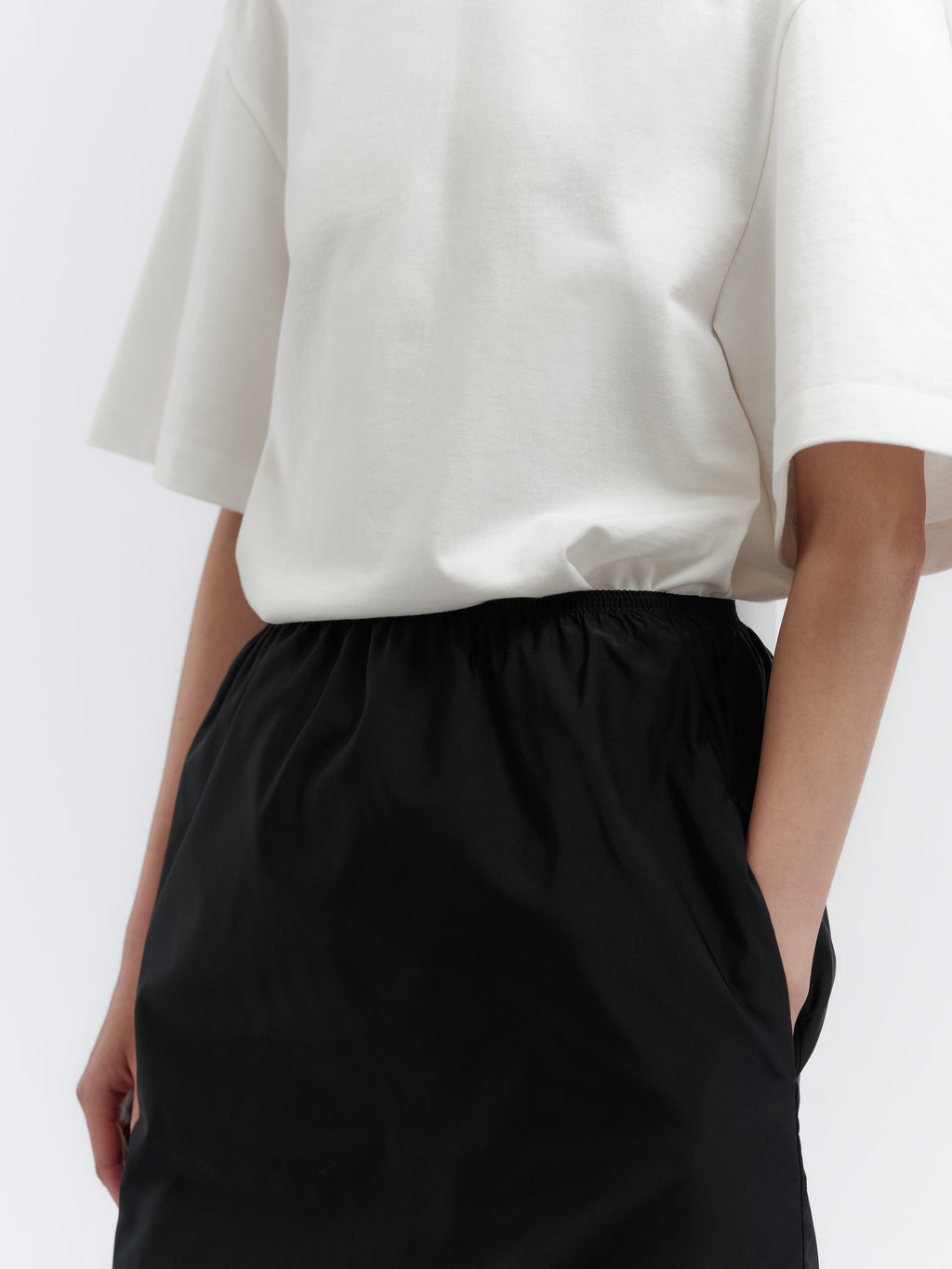 Pull-on skirt in sport taffeta