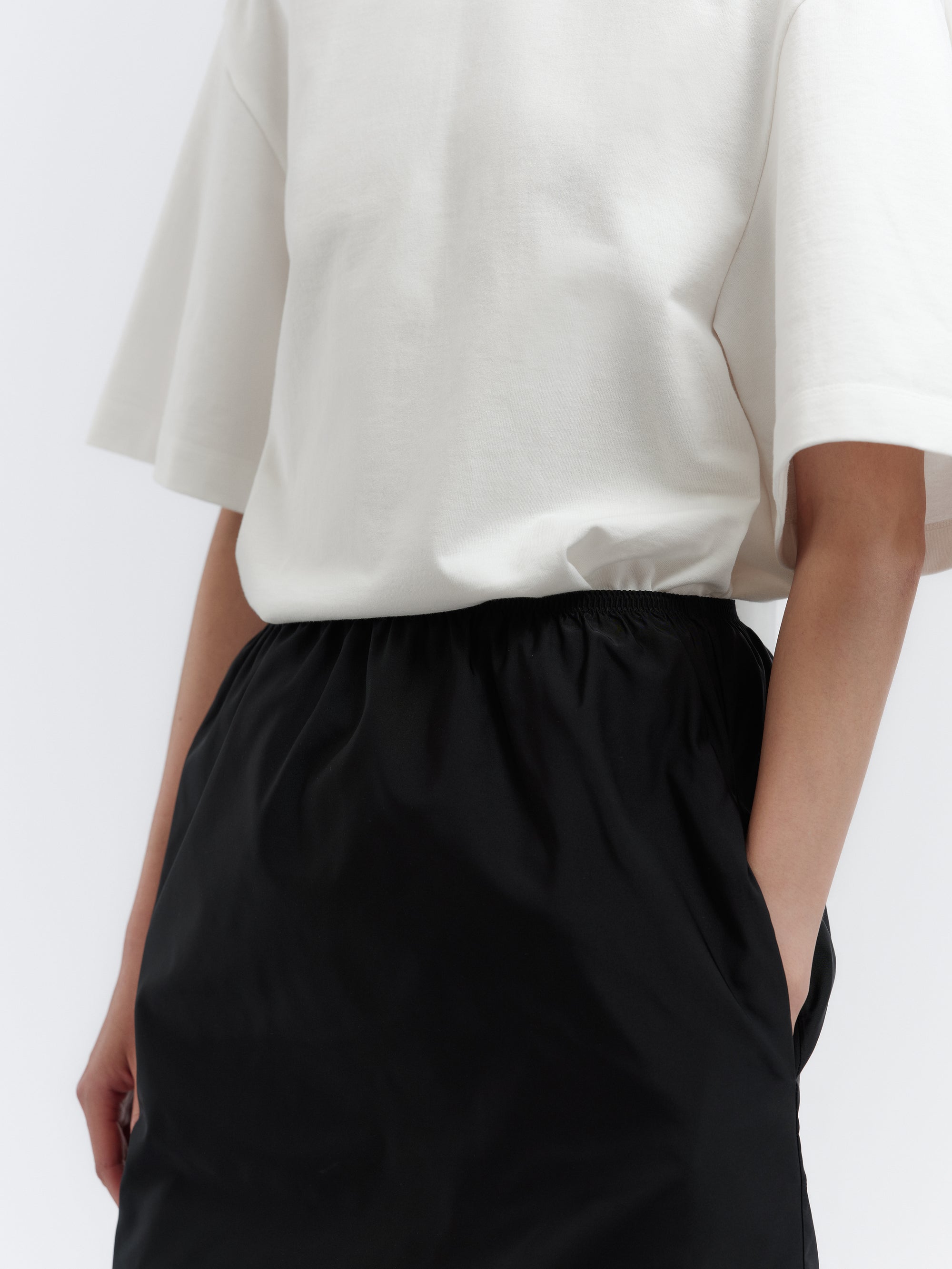 Pull-on skirt in sport taffeta