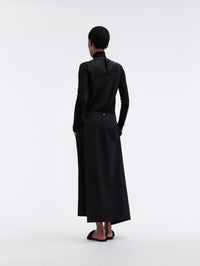 Layered skirt in double satin