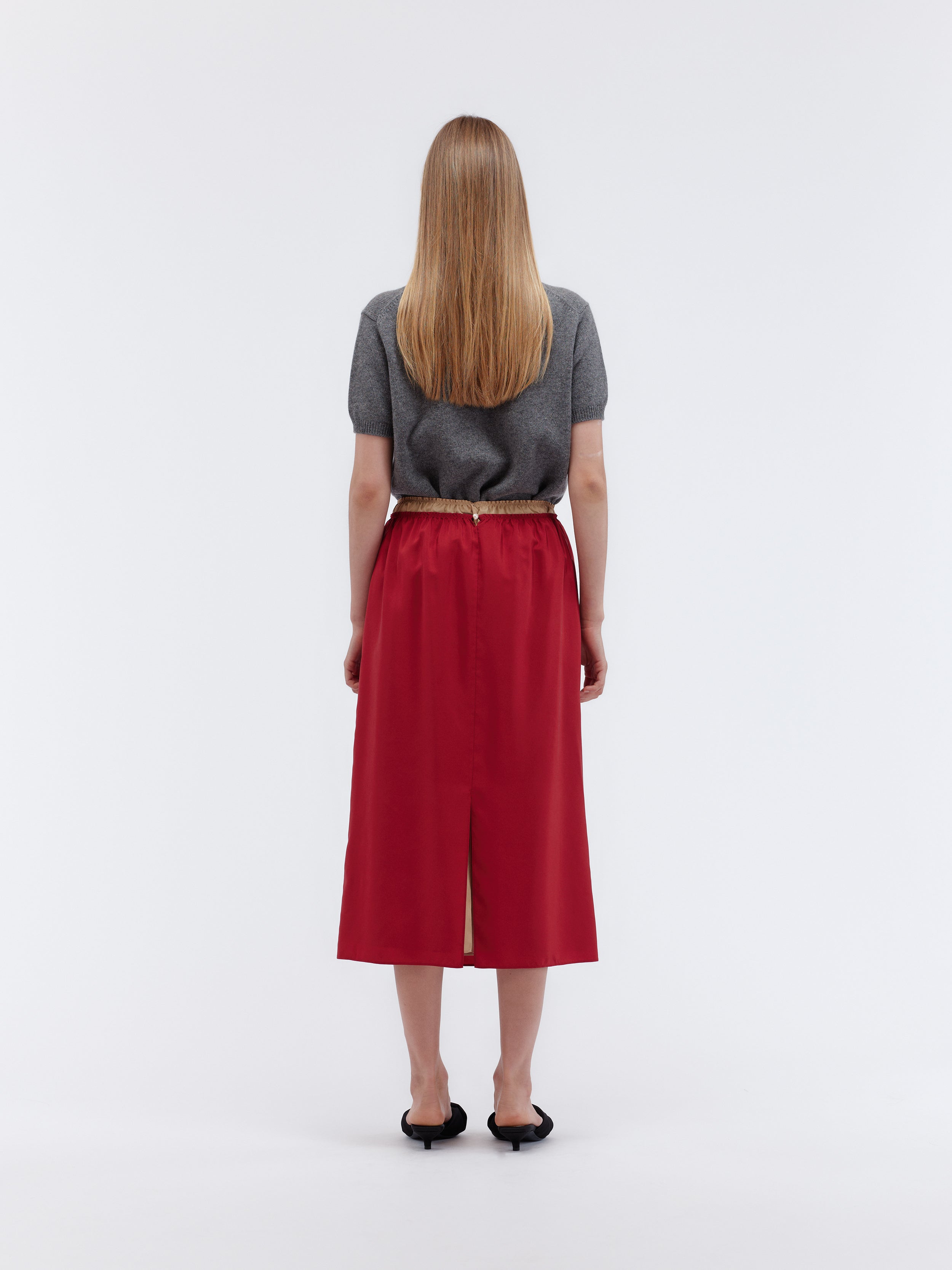 Slip skirt in silk habotai