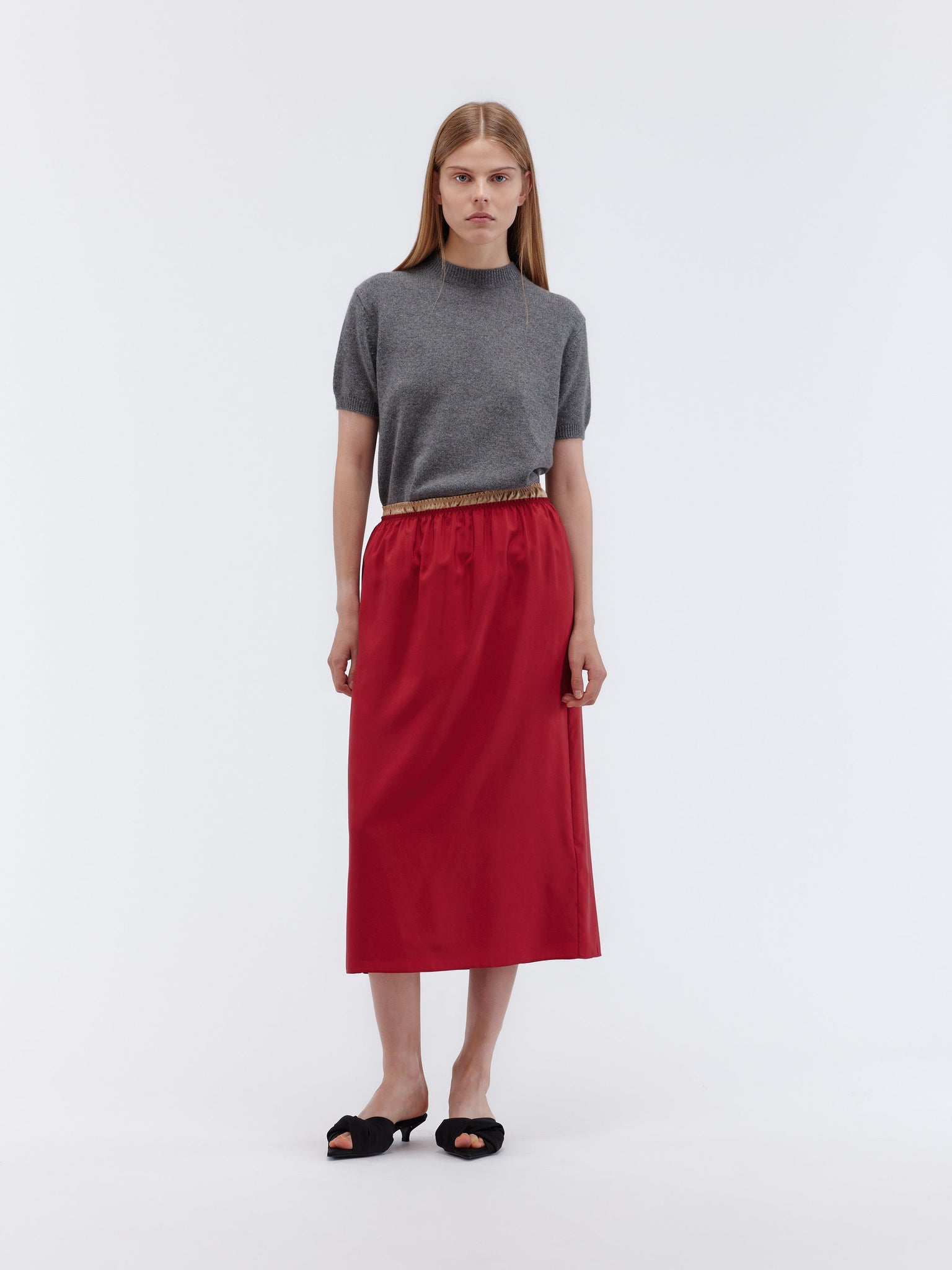 Slip skirt in silk habotai