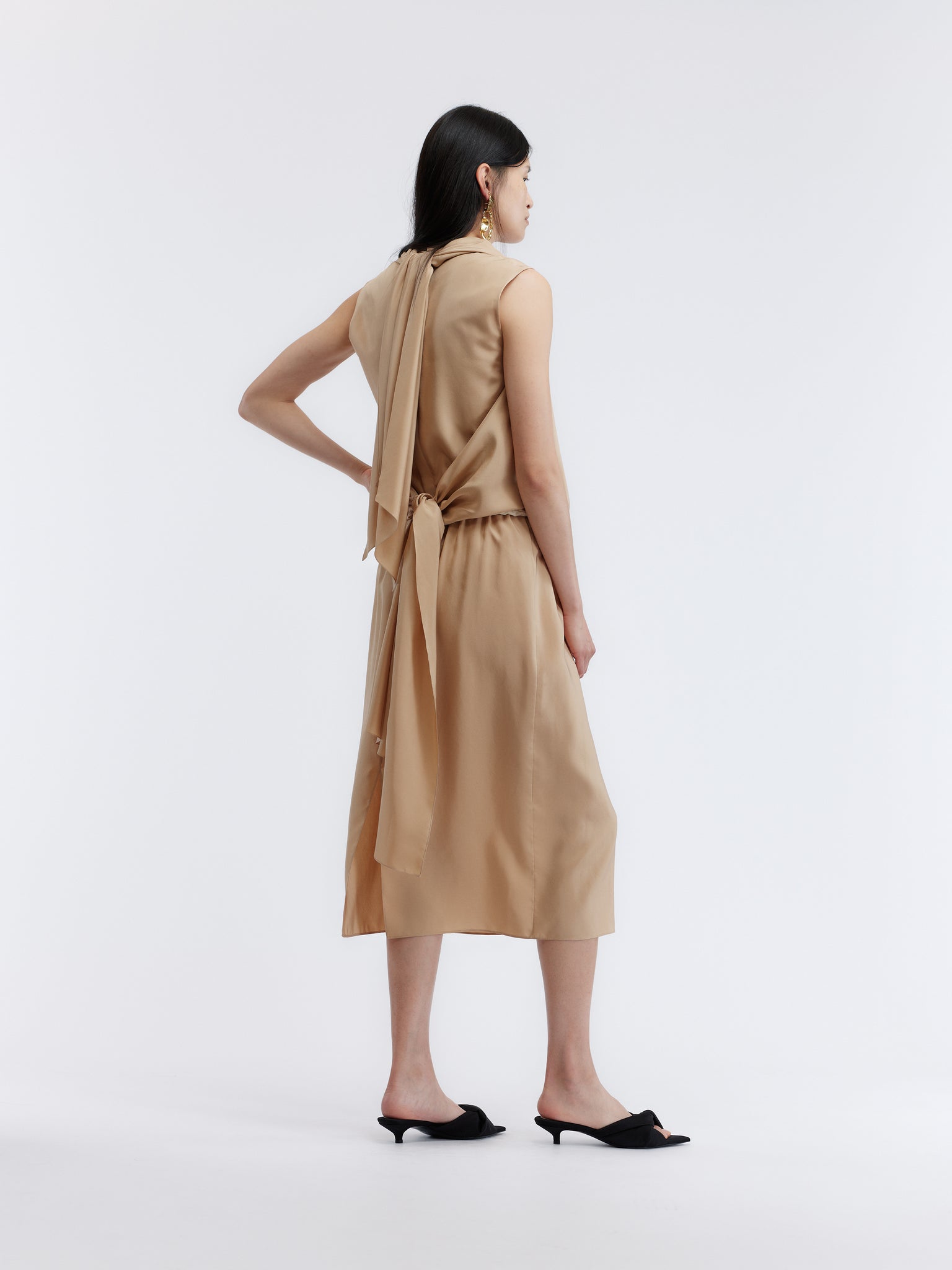Slip skirt in silk habotai