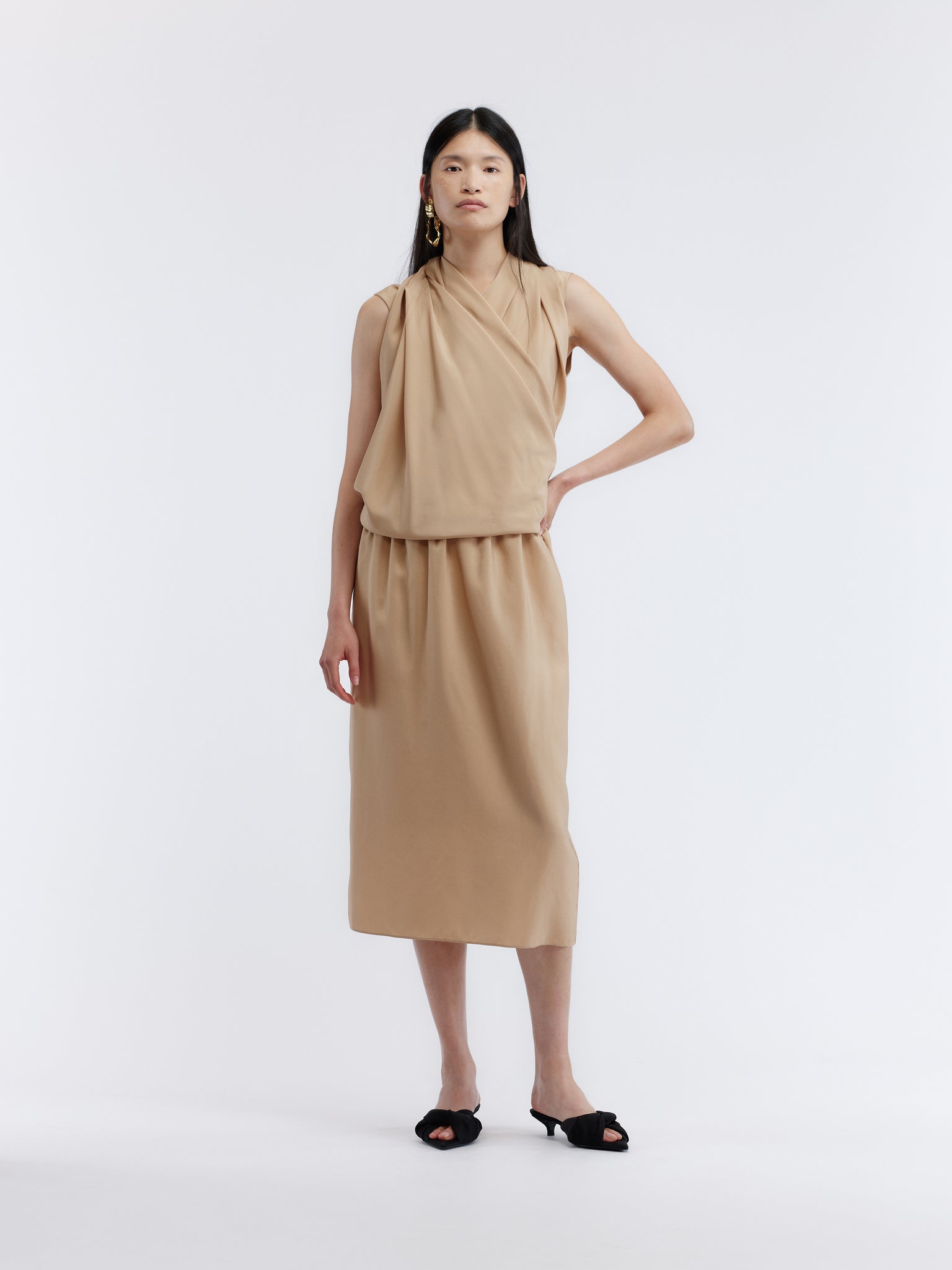 Slip skirt in silk habotai