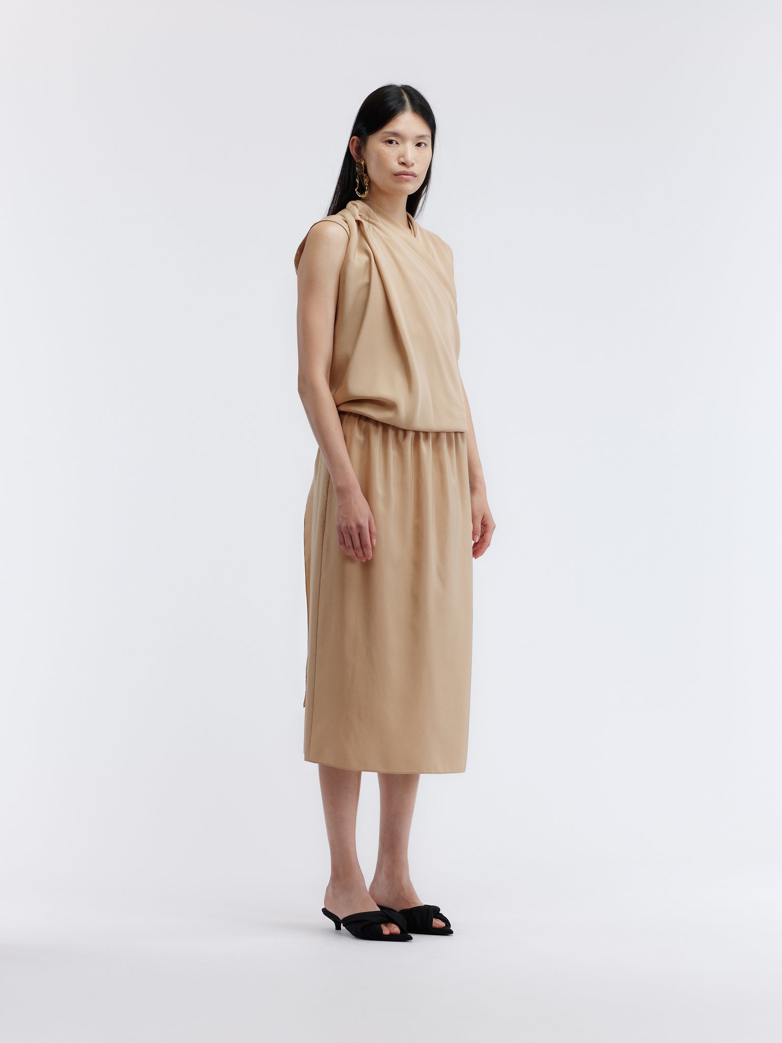 Slip skirt in silk habotai