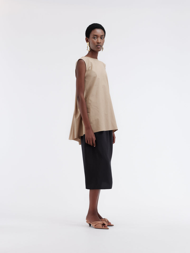 Jupe à enfiler en soie habotai