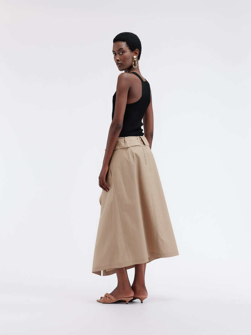 Tank top in merino rib