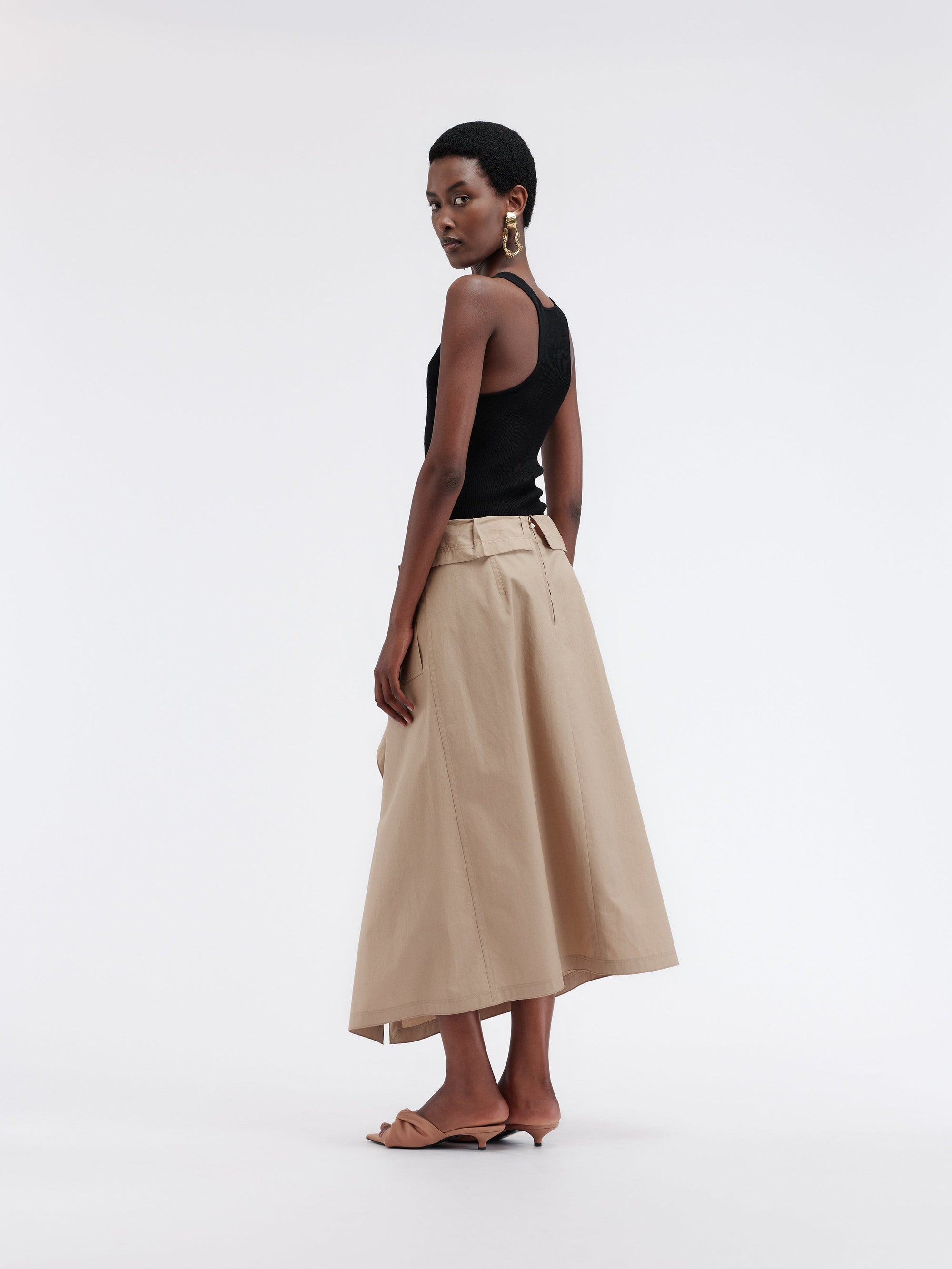 Tank top in merino rib