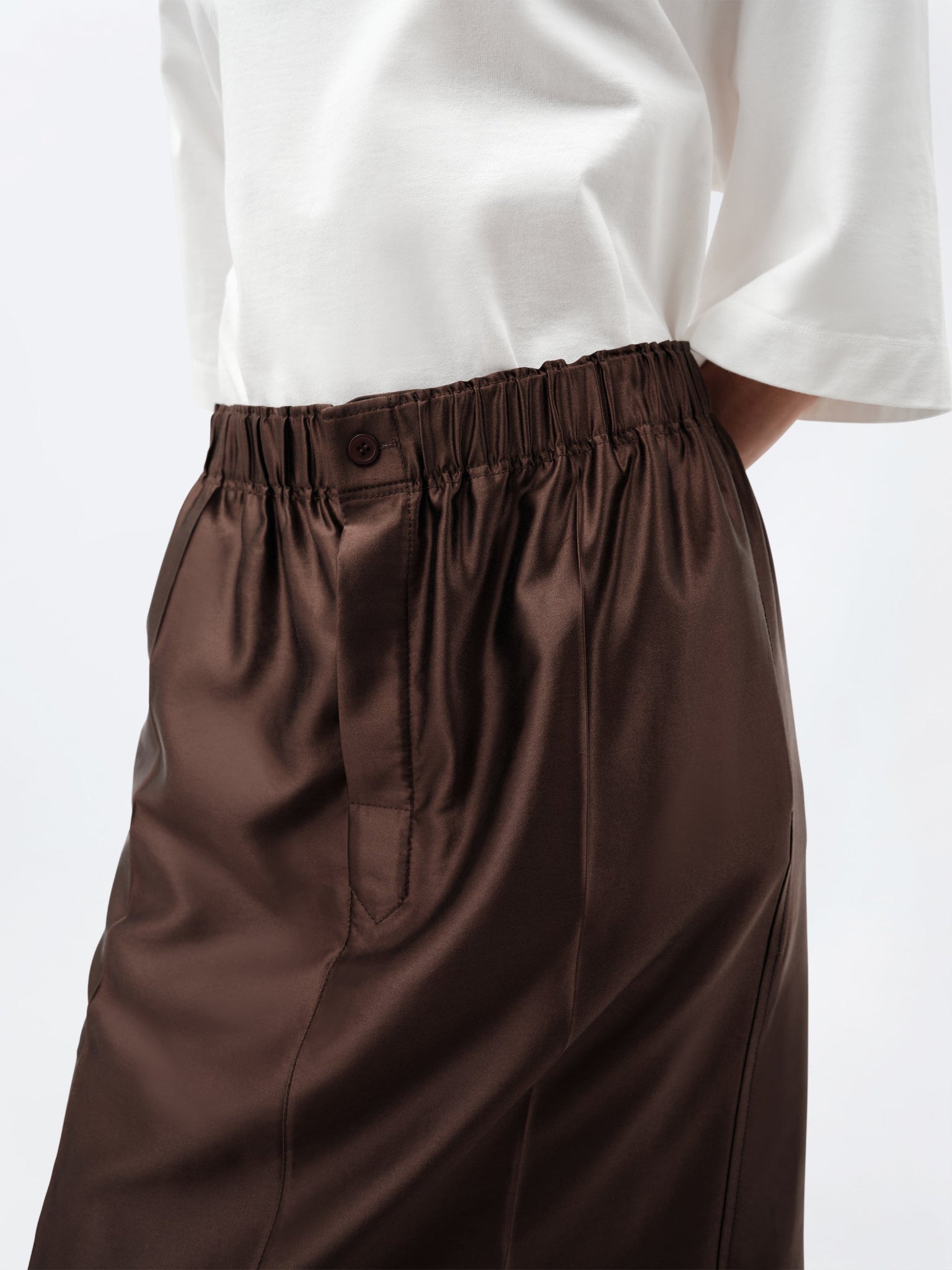 Jupe à enfiler en satin lingerie