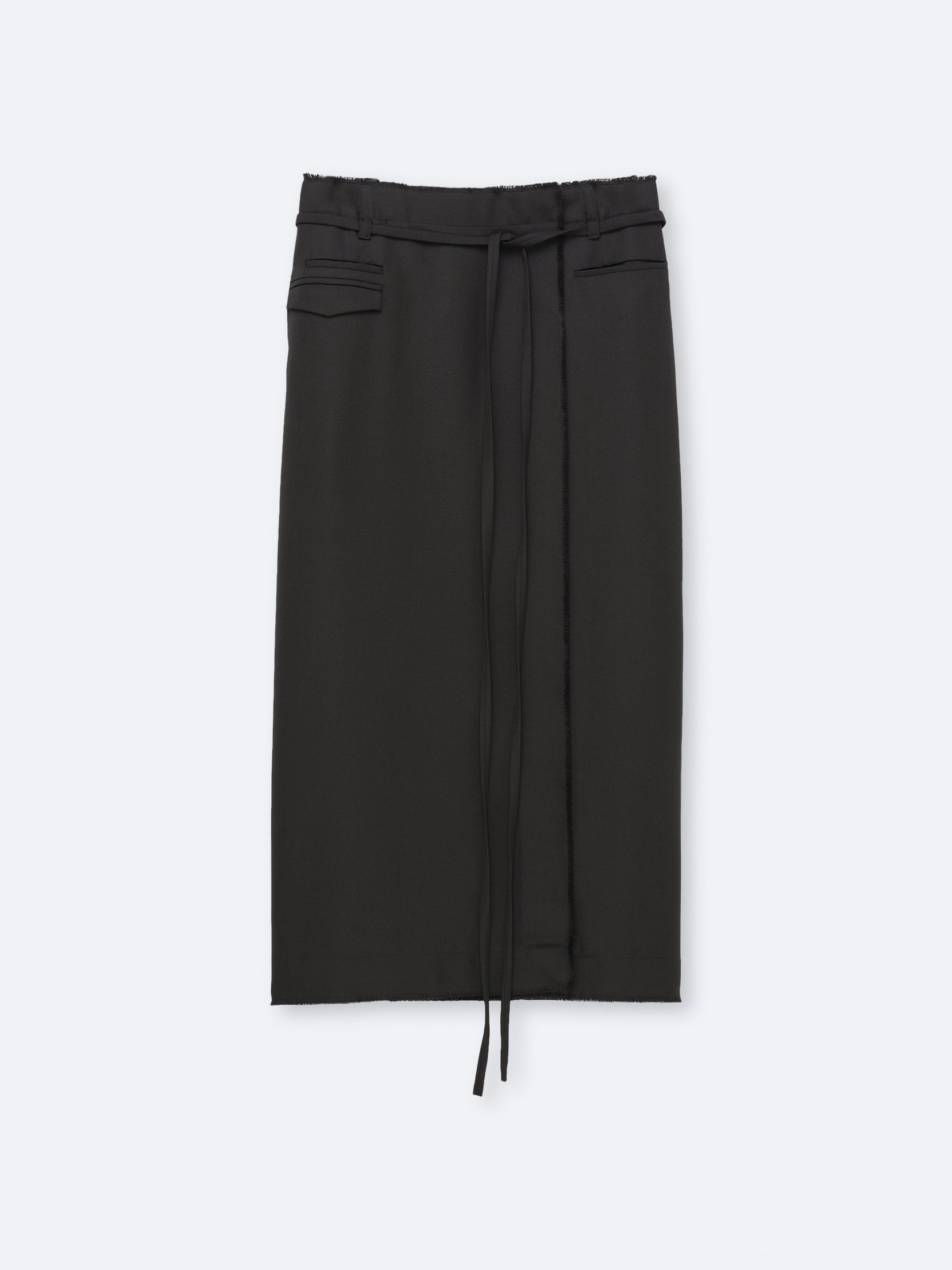 Wrap skirt in grain de poudre