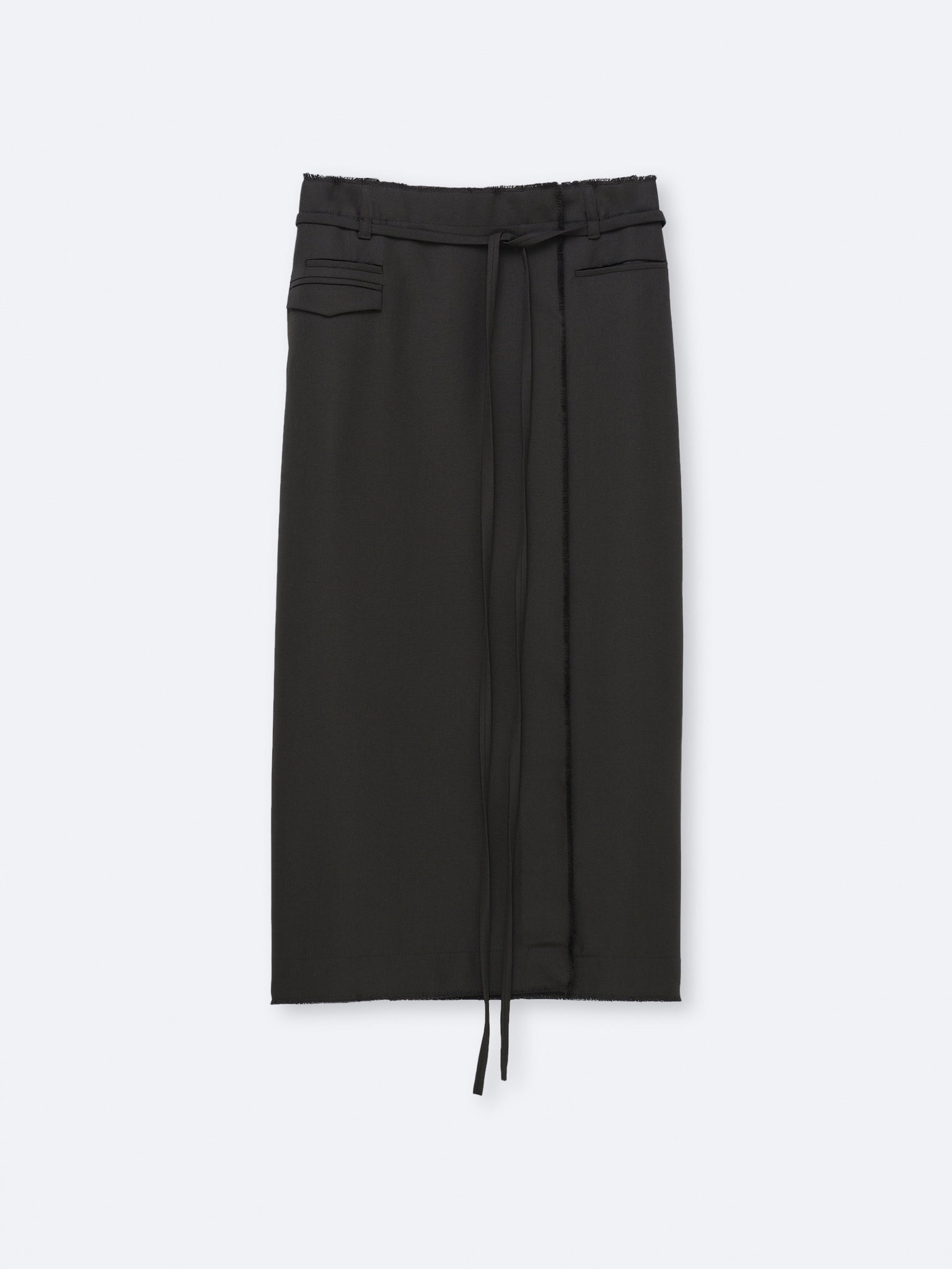 Wrap skirt in grain de poudre