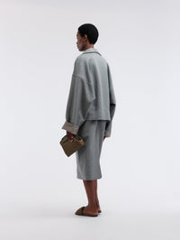 Sweat col zippé en jersey de cachemire et coton