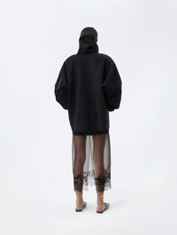Blouson à enfiler zippé en drap double face