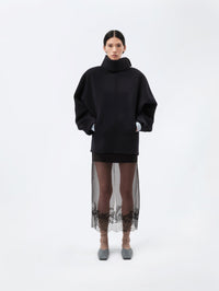 Blouson à enfiler zippé en drap double face