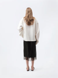 Pull raglan en laine bouillie