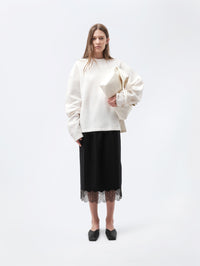 Pull raglan en laine bouillie
