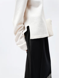Pull raglan en laine bouillie