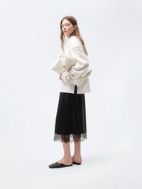 Pull raglan en laine bouillie