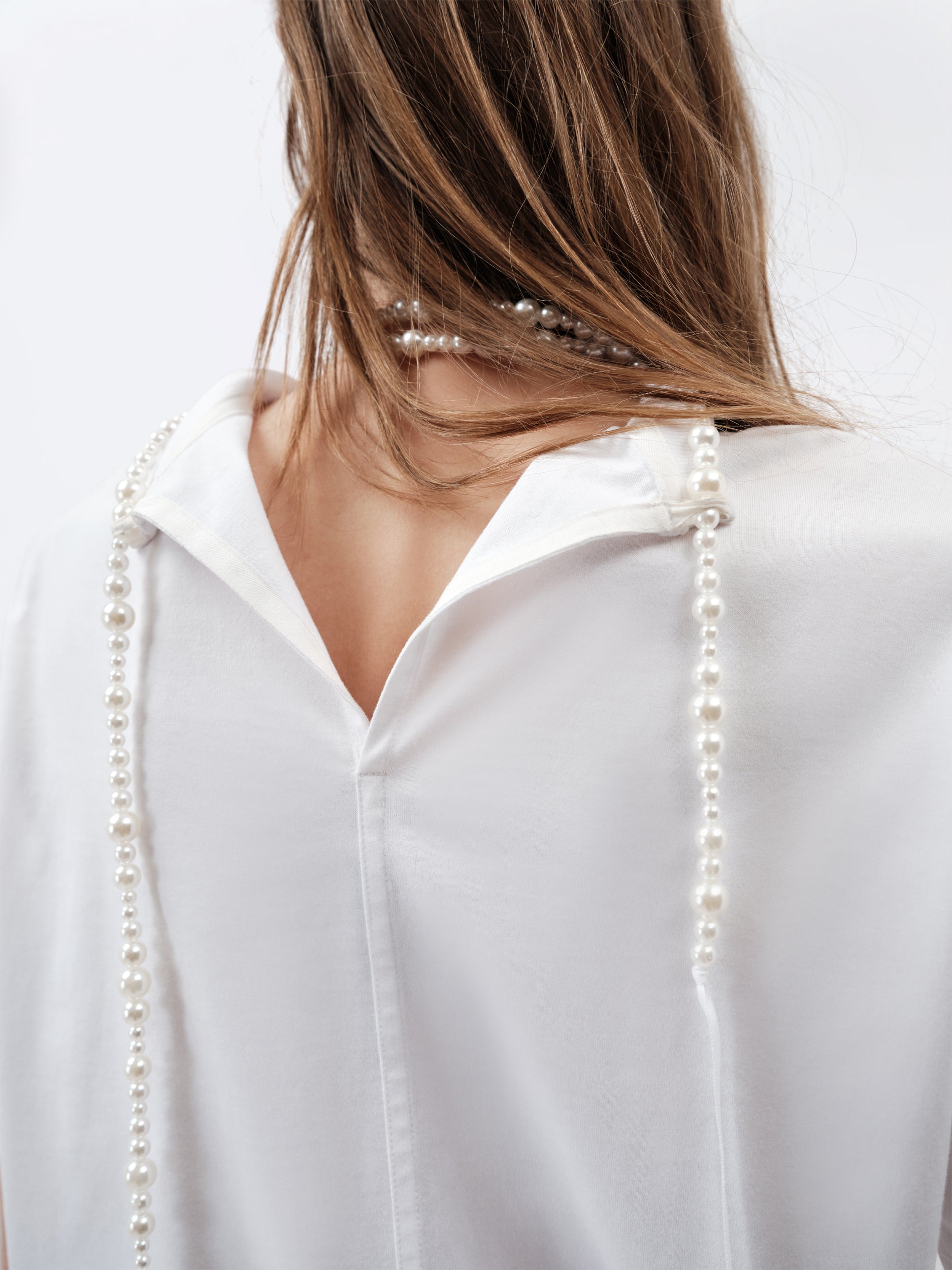 T-shirt collier de perles en jersey classique