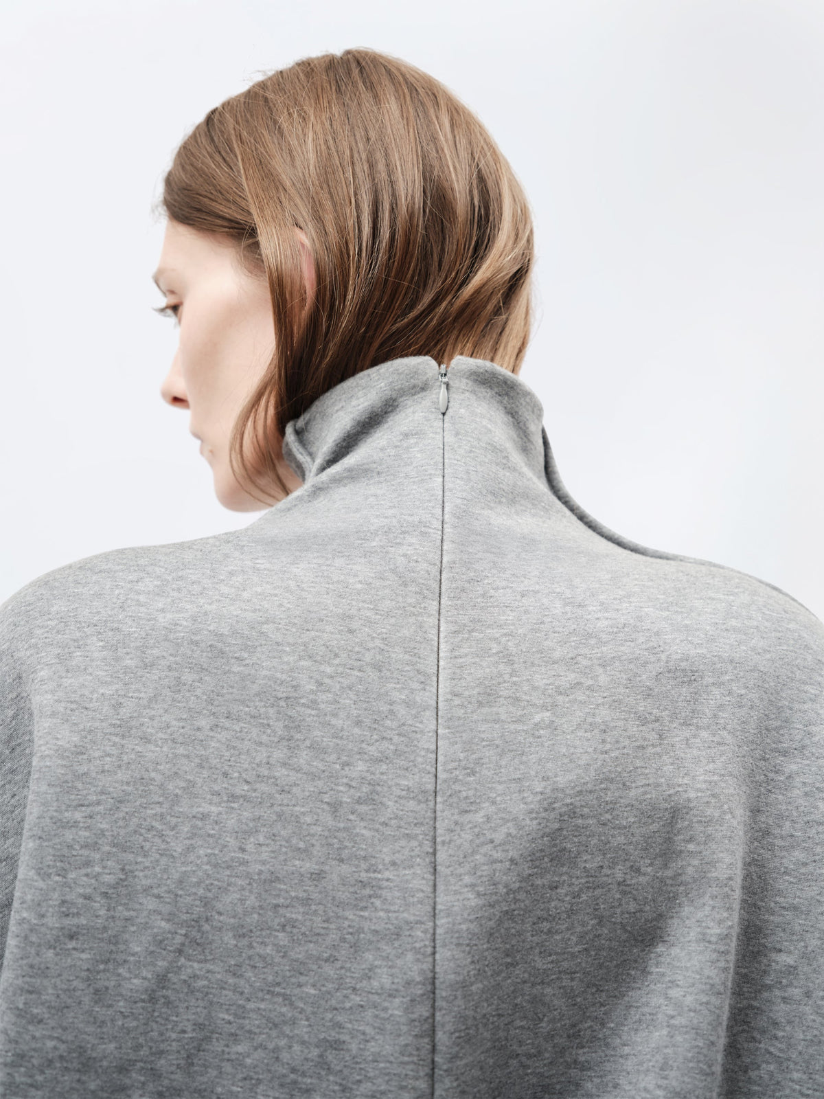 Cocoon sweater in cashmere cotton jersey