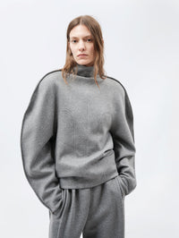 Cocoon sweater in cashmere cotton jersey