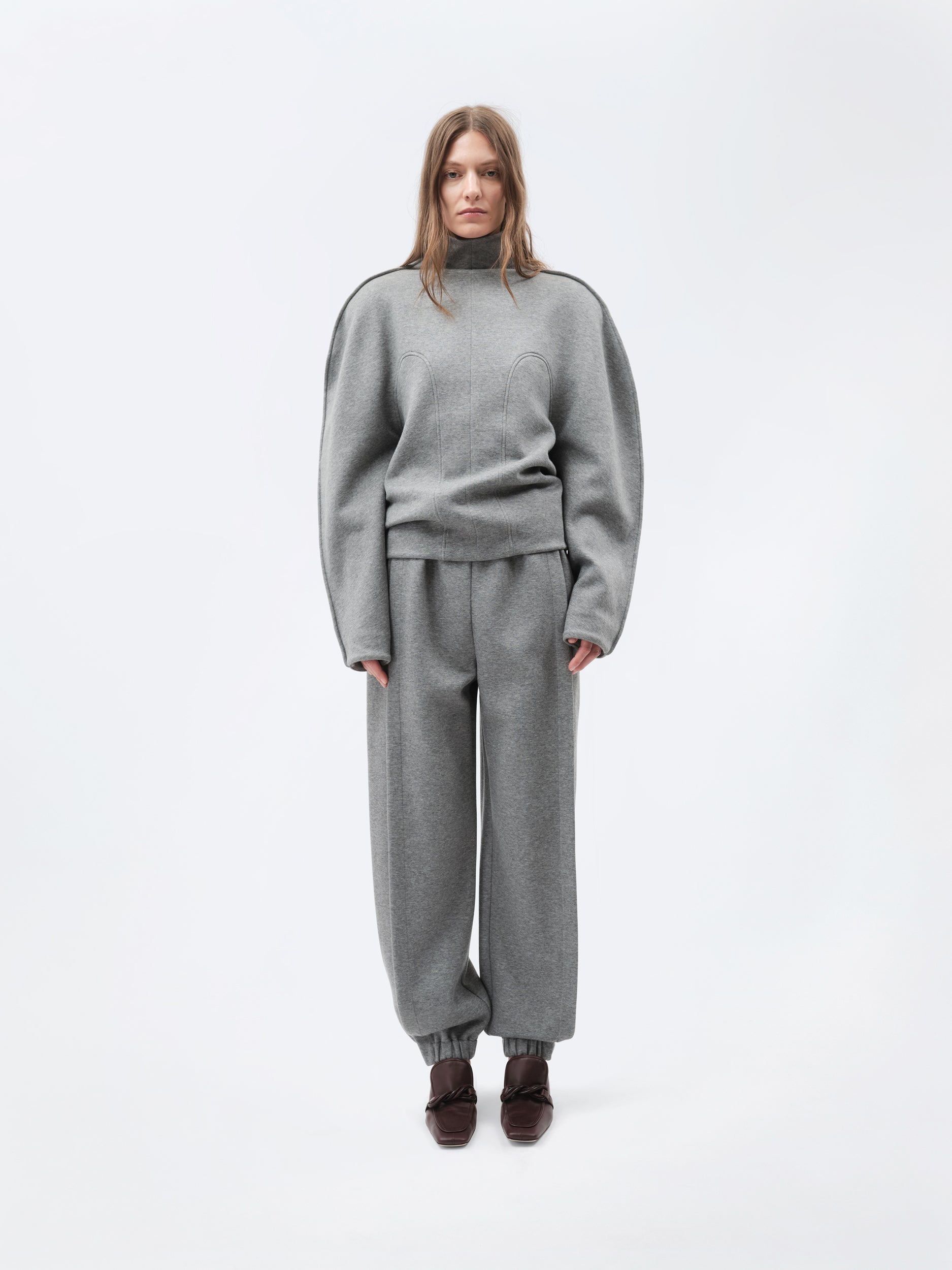 Cocoon sweater in cashmere cotton jersey