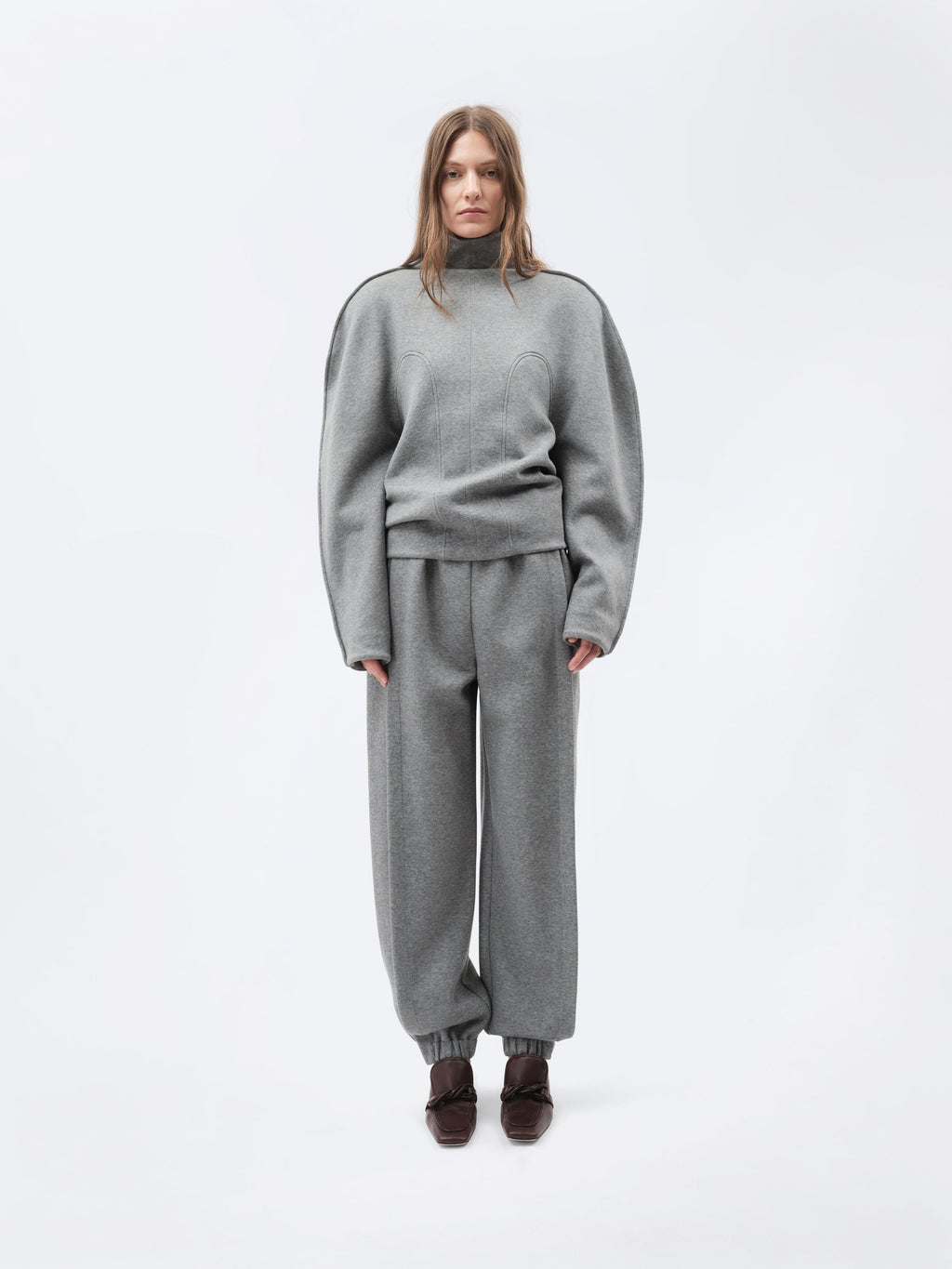 Cocoon sweater in cashmere cotton jersey