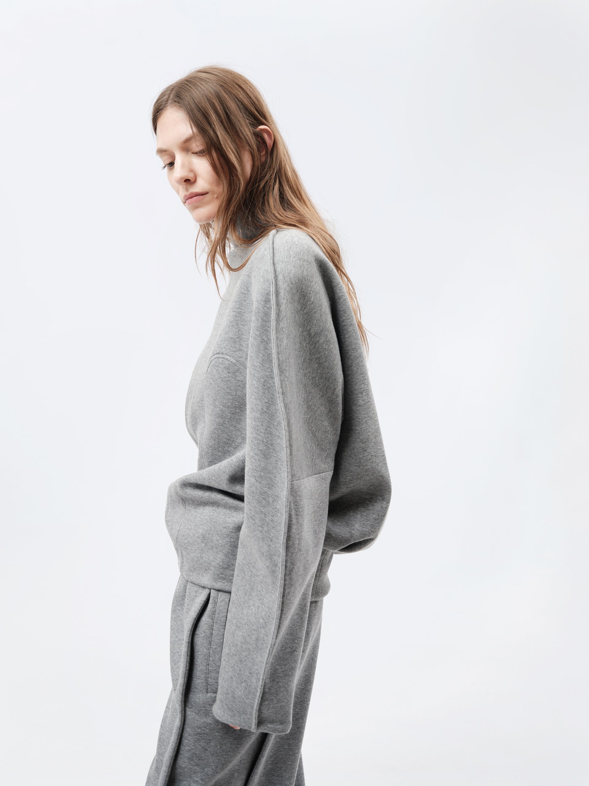 Cocoon sweater in cashmere cotton jersey